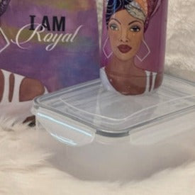 I Am Royal Stylish Lunch Bag with Bottle and Containers